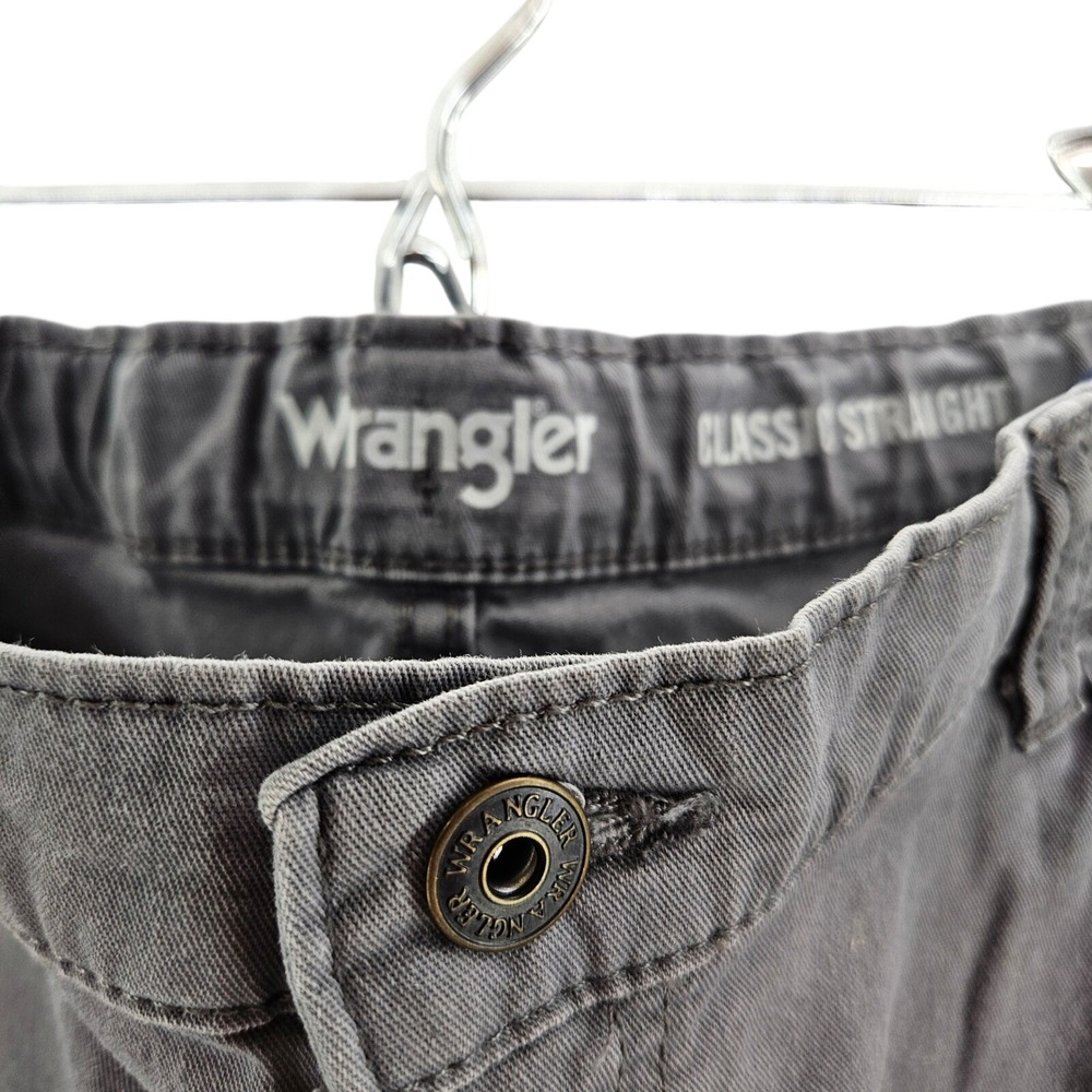 Wrangler Classic Straight Cargo Shorts Gray Youth Boys Sz 14 Regular Adjustable - Picture 6 of 9